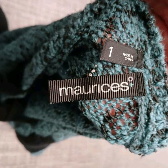 MAURICES Size 1 sweater green and black breathable pre-owned - Picture 3 of 4